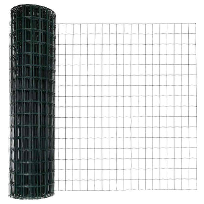 Hek met Paal Groen 1 x 25 m Staal en PVC