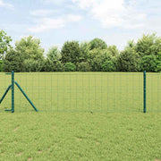 Hekwerk met palen 2500x60 cm staal PVC groen