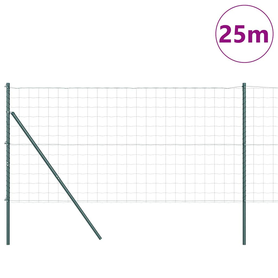 Hek met Paal Groen 1,2 x 25 m Staal