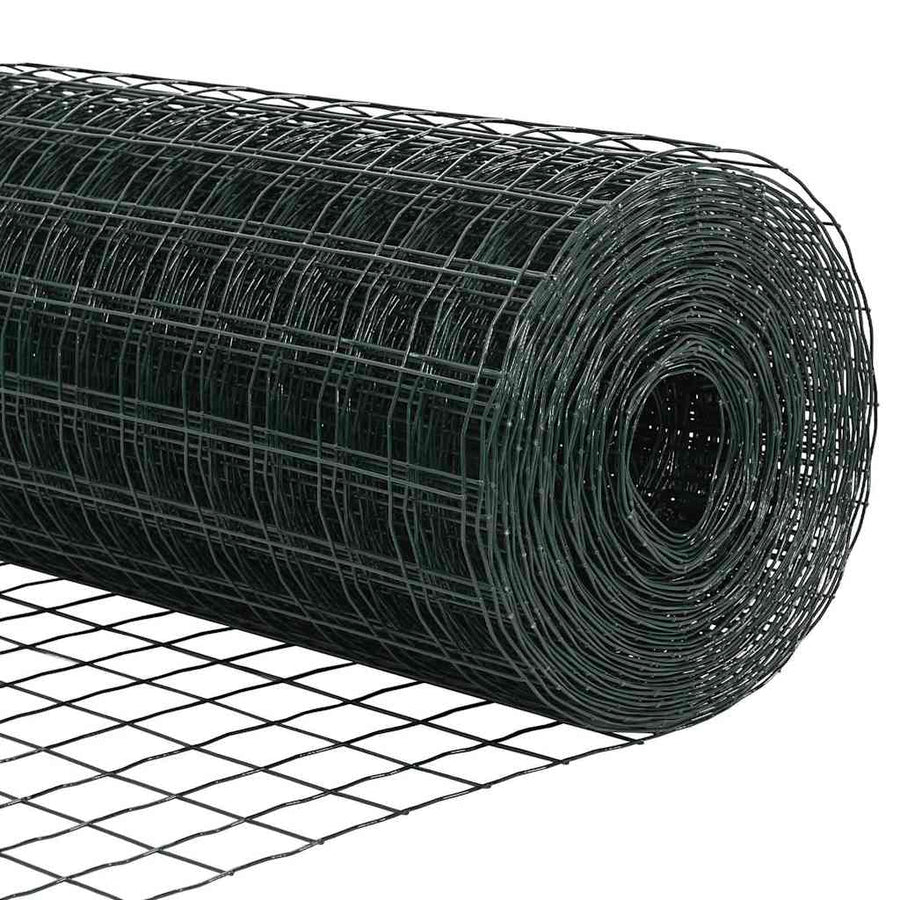 Hek met Paal Groen 0,4 x 50 m Staal en PVC