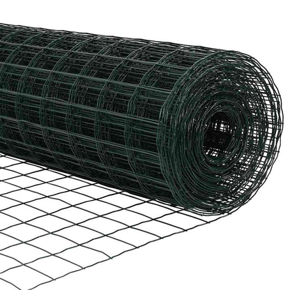 Hek met Paal Groen 0,4 x 50 m Staal en PVC