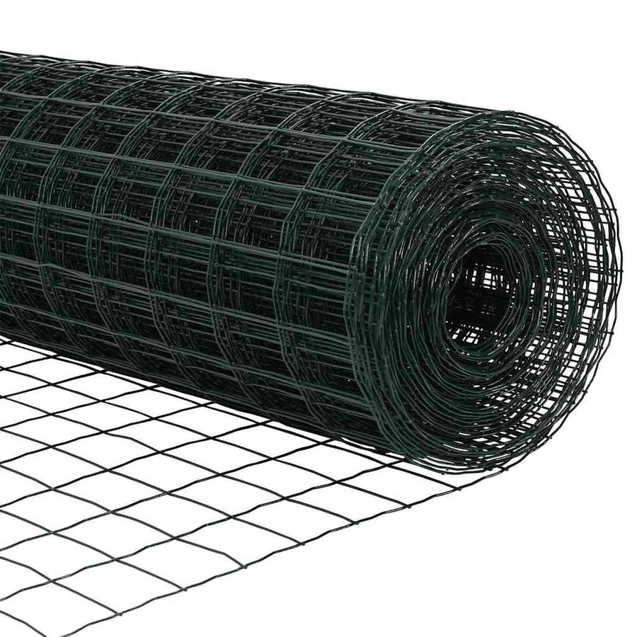 Hek met Paal Groen 0,4 x 50 m Staal en PVC