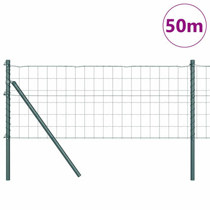 Hek met Paal Groen 0,6 x 50 m Staal en PVC