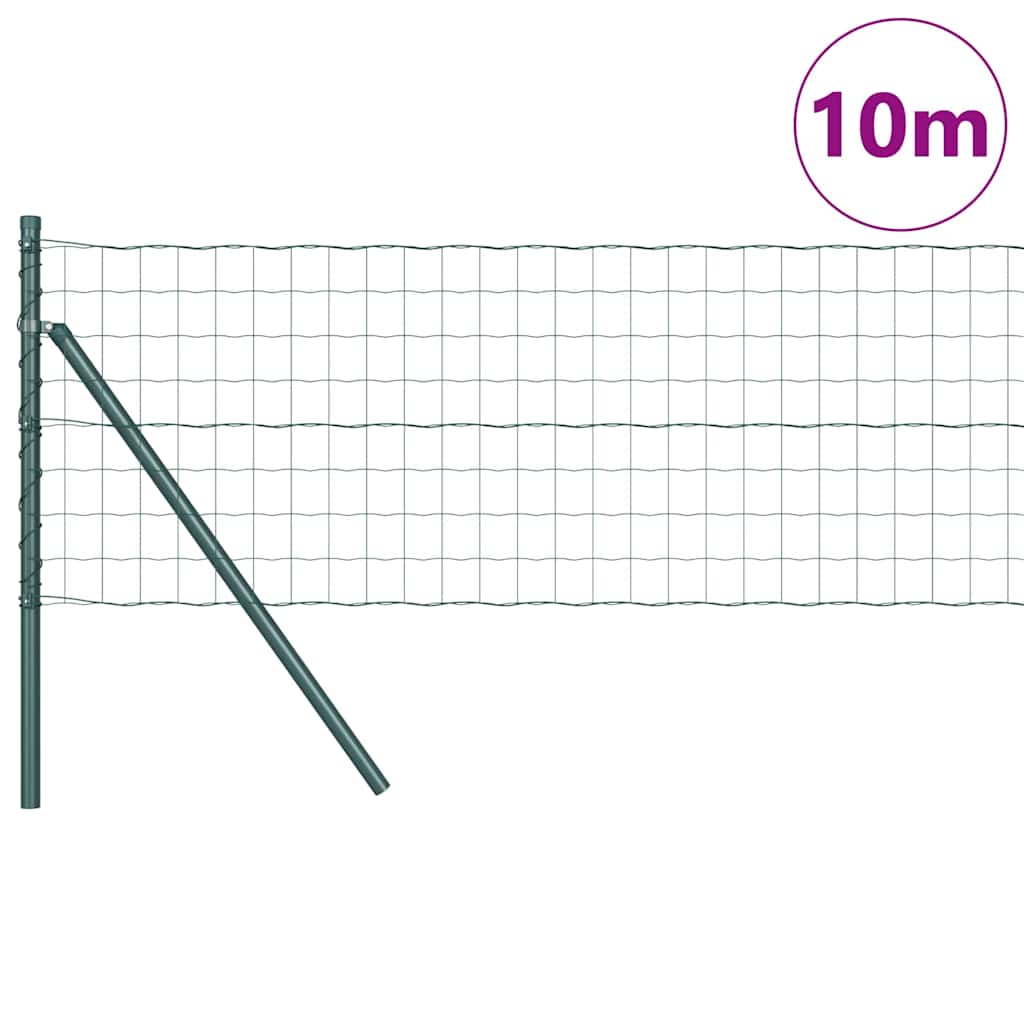 Hek met Paal Groen 0,6 x 10 m Staal en PVC