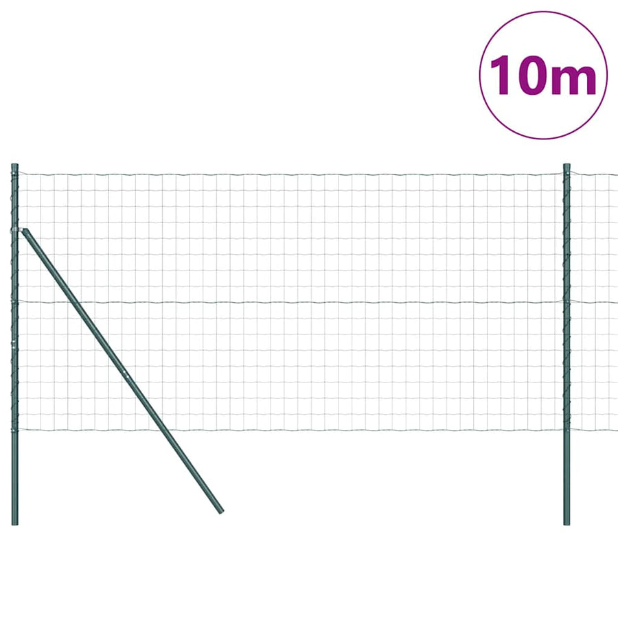 Hek met Paal Groen 1,2 x 10 m Staal