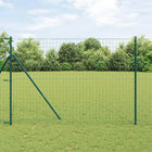 Hek met paal 1000x160 cm groen staal PVC