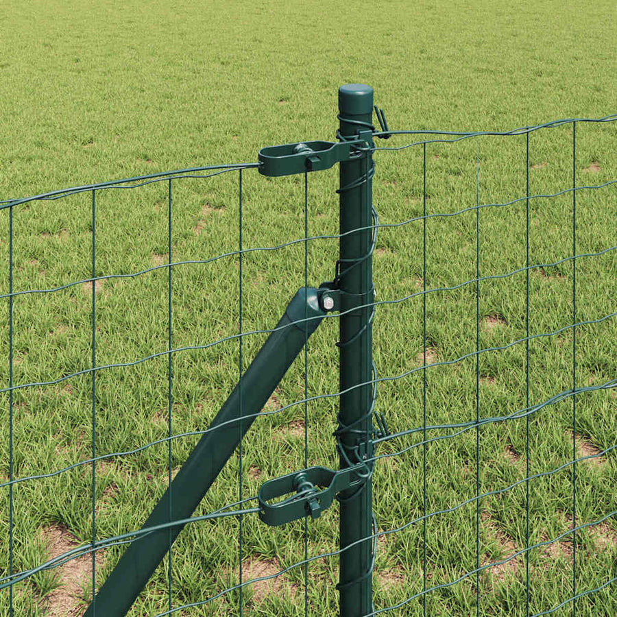 Hek met Paal Groen 0,4 x 25 m Staal en PVC