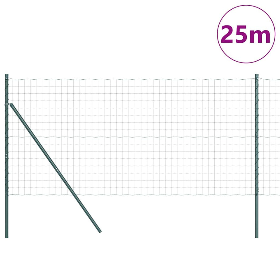 Hek met Paal Groen 1,2 x 25 m Staal