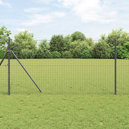 Hek met Paal Grijs 1,4 x 10 m Staal en PVC