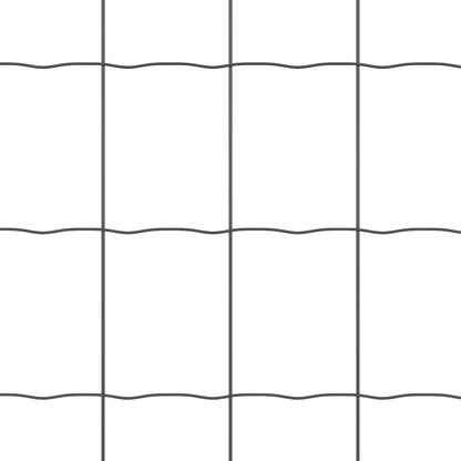 Hek met Paal Grijs 1,6 x 10 m Staal en PVC