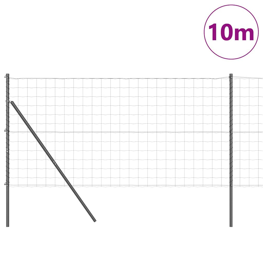 Hek met Paal Grijs 1,2 x 10 m Staal