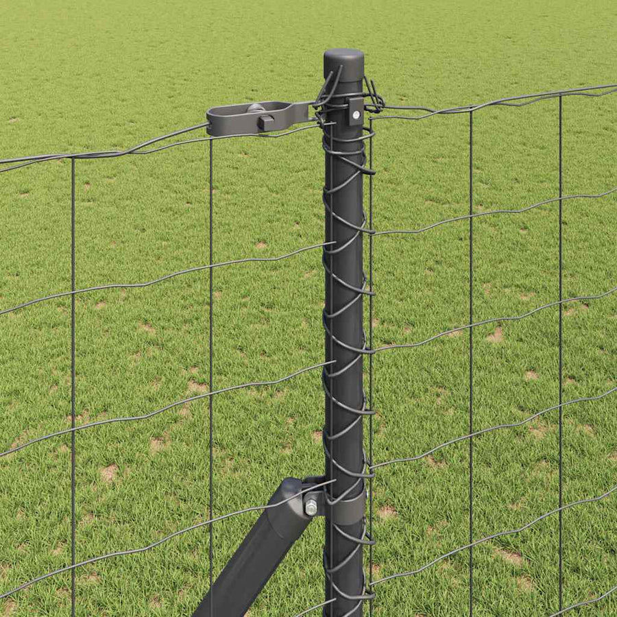 Hek met Paal Grijs 1,5 x 10 m Staal