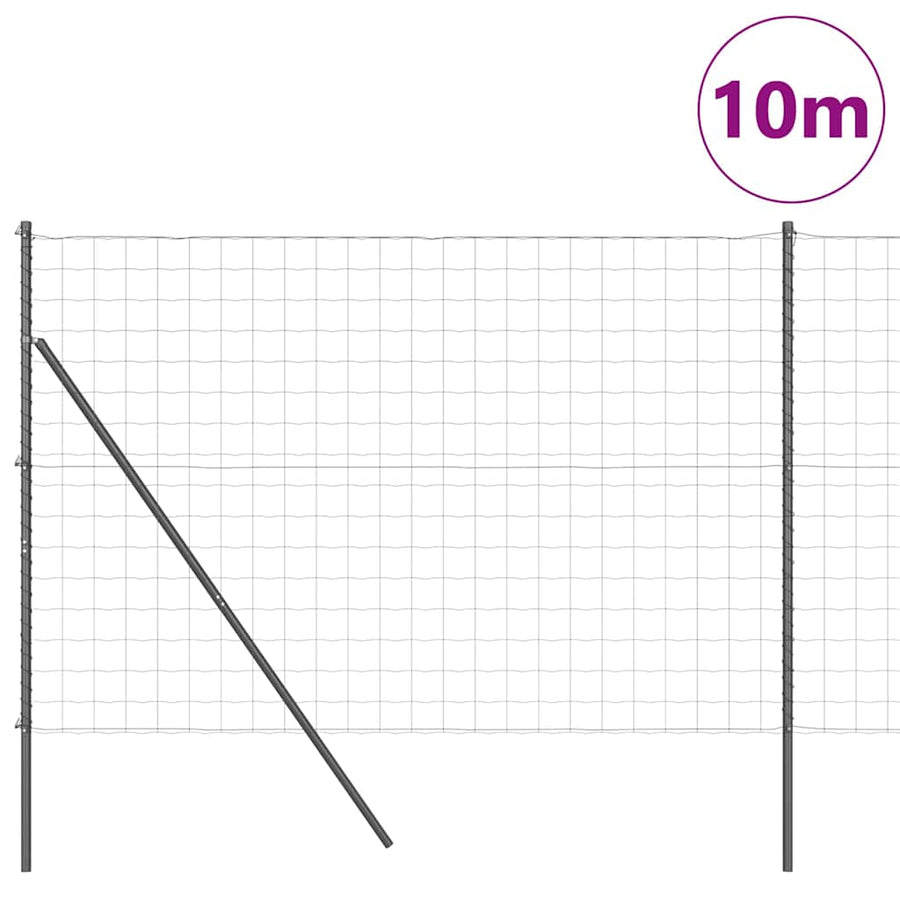 Hek met Paal Grijs 1,5 x 10 m Staal