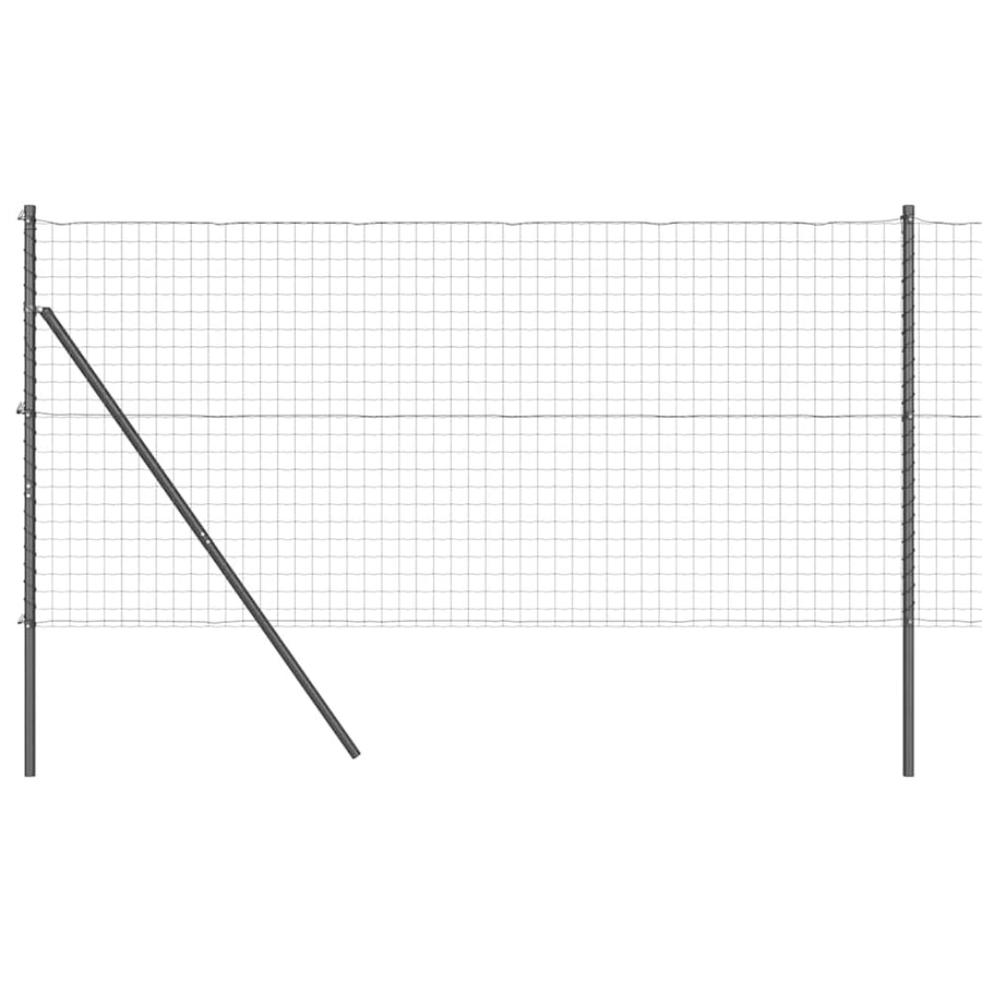 Hek met Paal Grijs 1 x 25 m Staal en PVC