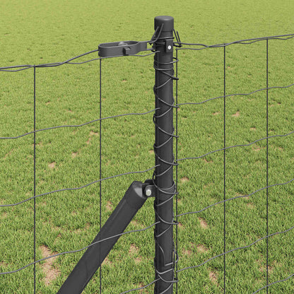 Hek met Paal Grijs 1,2 x 25 m Staal