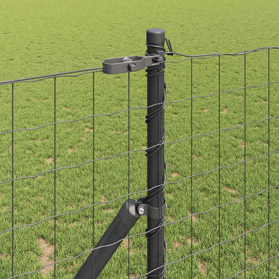 Hek met Paal Grijs 1,2 x 10 m Staal