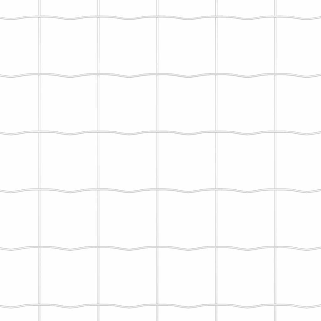 Hek met Paal Zilver 0,4 x 10 m Staal en PVC