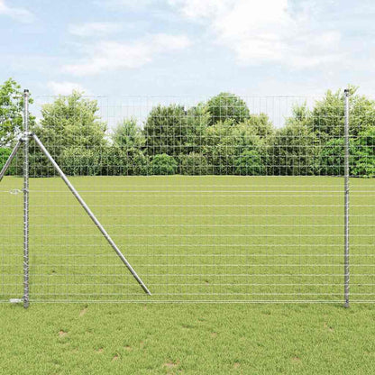 Hek met Paal Zilver 1,6 x 10 m Staal en PVC