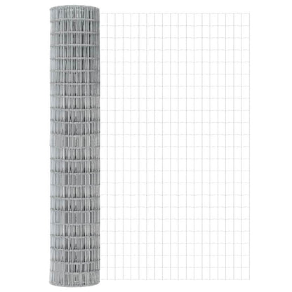 Hek met Paal Zilver 1,6 x 10 m Staal en PVC