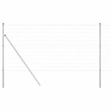 Hek met Paal Zilver 1,4 x 10 m Staal en PVC