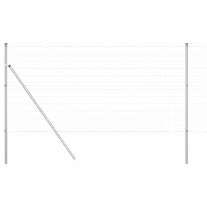 Hek met Paal Zilver 1,4 x 10 m Staal en PVC