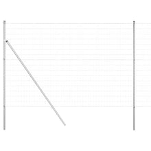 Hek met Paal Zilver 1,5 x 10 m Staal en PVC