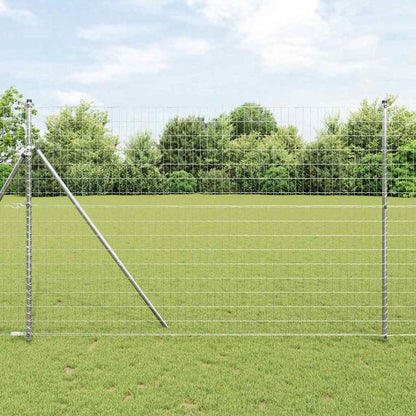Hek met Paal Zilver 1,6 x 10 m Staal en PVC