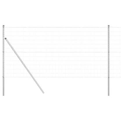 Hek met Paal Zilver 1,4 x 10 m Staal en PVC