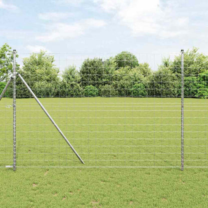 Hek met Paal Zilver 1,6 x 10 m Staal en PVC