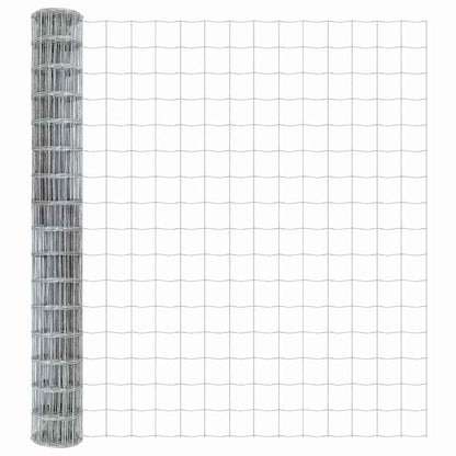Hek met Paal Zilver 1,6 x 10 m Staal en PVC