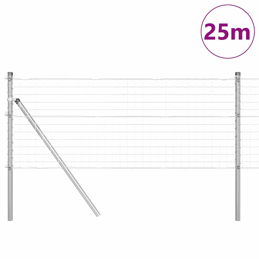 Hek met Palen Grijs 0.4 x 25 m