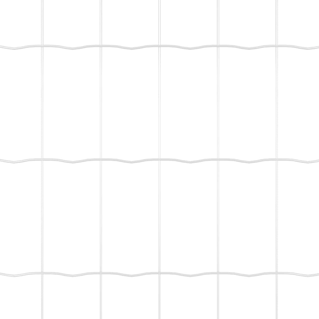 Hek met Paal Zilver 0,4 x 25 m Staal en PVC