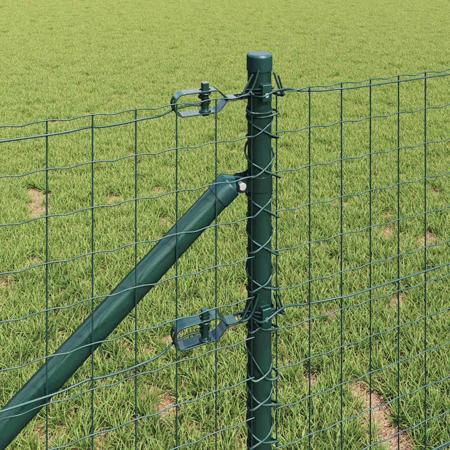 Hek met Paal Groen 0,8 x 10 m Staal en PVC