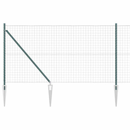 Hek met Paal Groen 1 x 10 m Staal en PVC