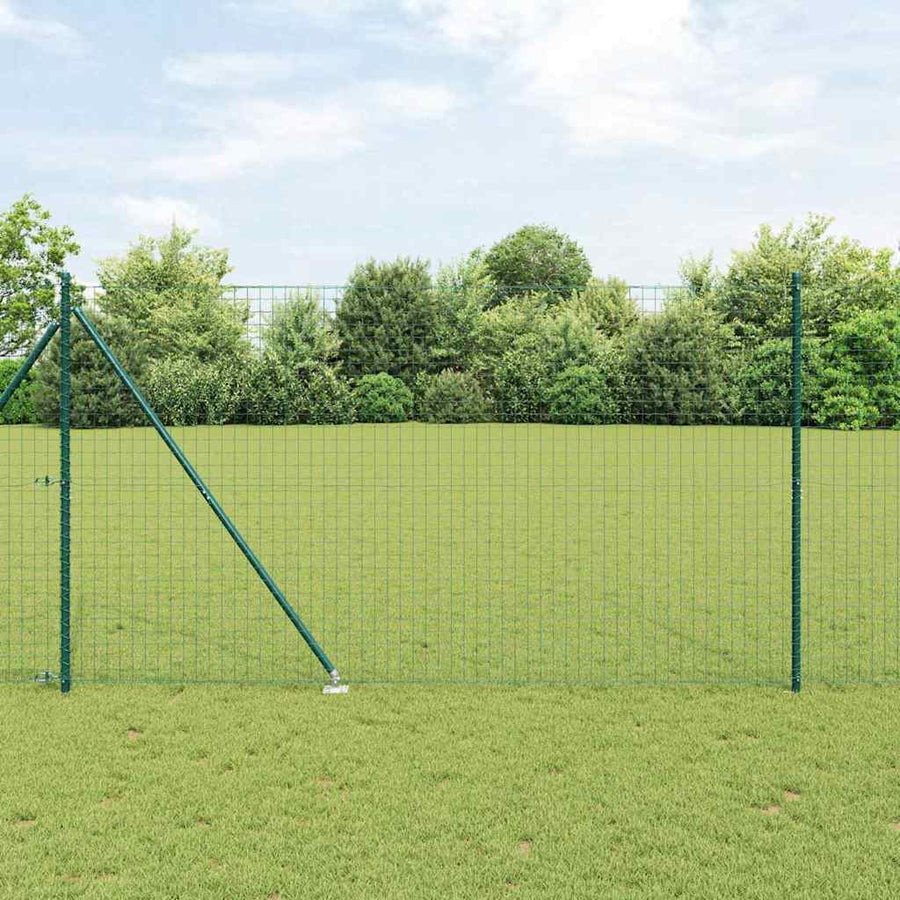 Hek met Paal Groen 1,5 x 10 m Staal en PVC