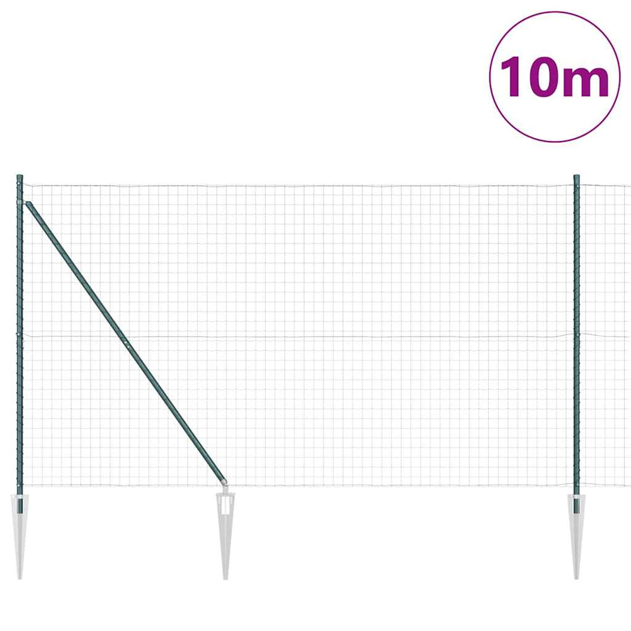Hek met Paal Groen 1,5 x 10 m Staal en PVC