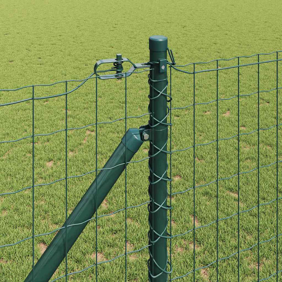 Hek met Paal Groen 1 x 10 m Staal en PVC