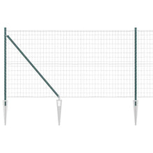 Hek met Paal Groen 1 x 10 m Staal en PVC