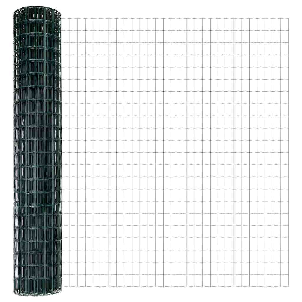 Hek met Paal Groen 1,5 x 10 m Staal en PVC