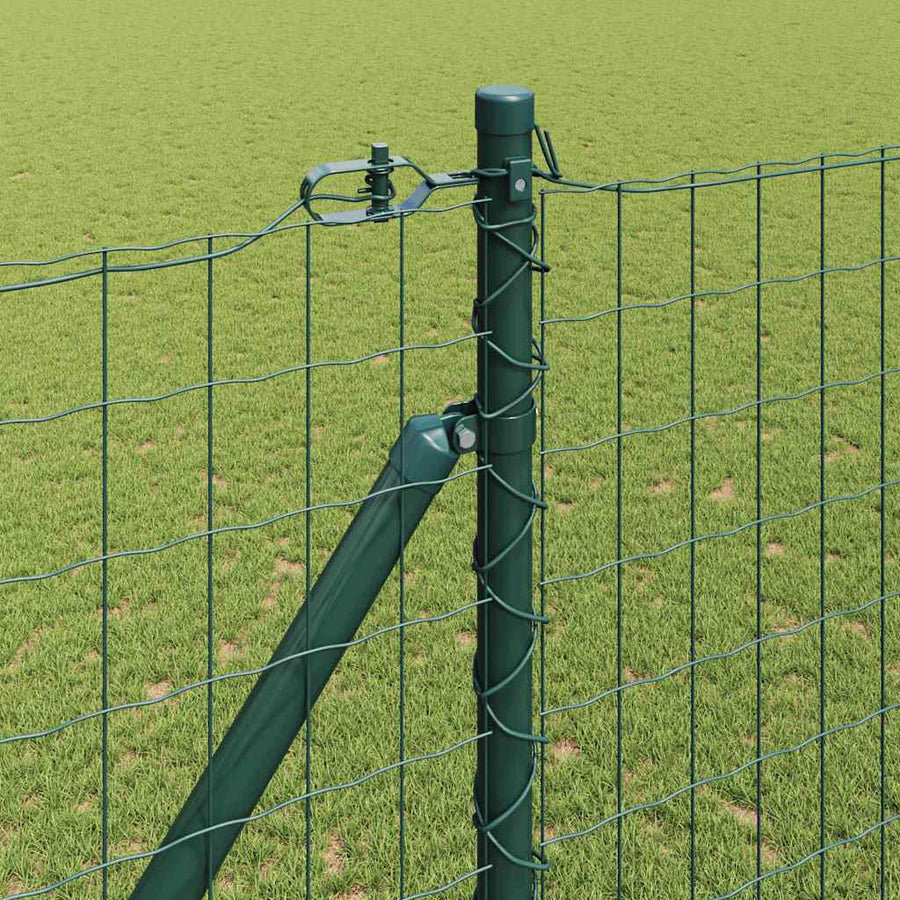 Hek met Paal Groen 1,6 x 10 m Staal en PVC