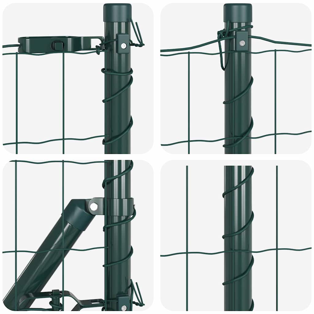 Hek met Paal Groen 0,4 x 10 m Staal en PVC