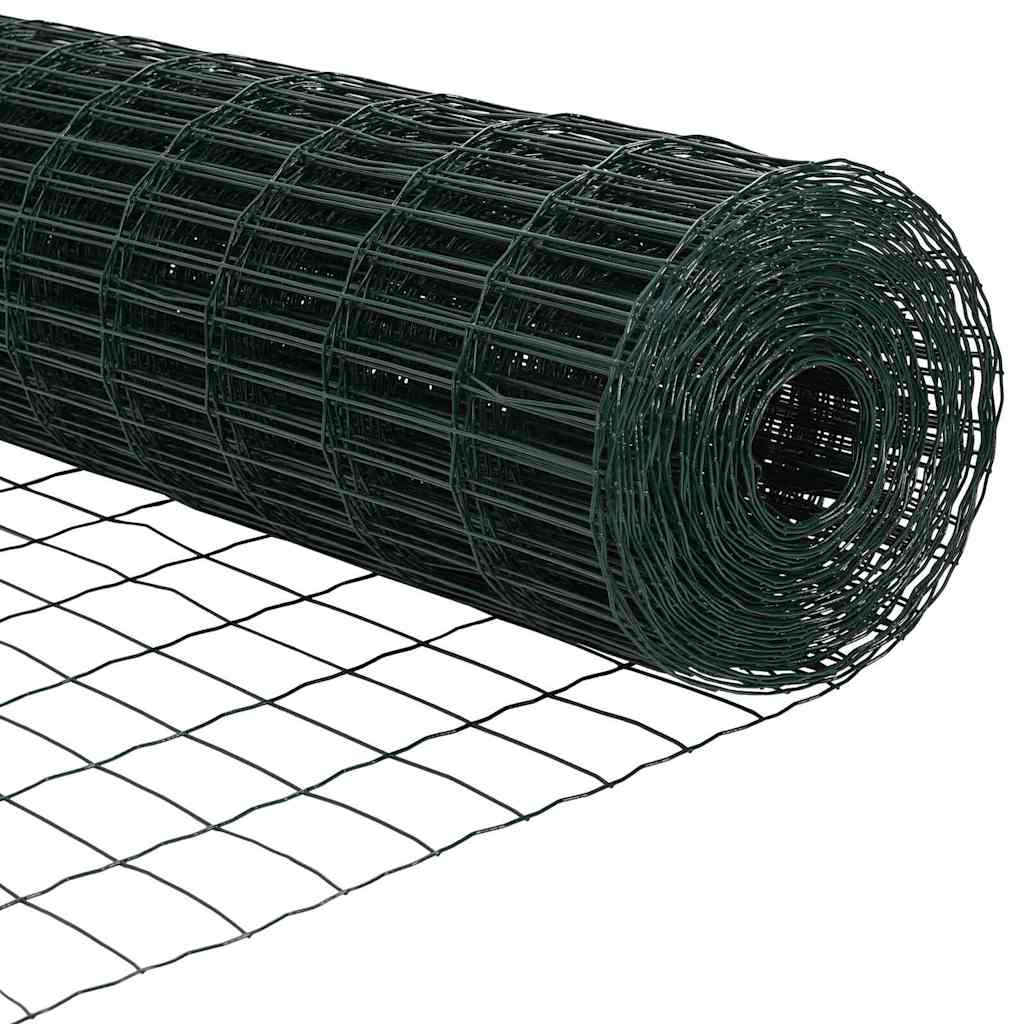 Hek met Paal Groen 0,4 x 10 m Staal en PVC