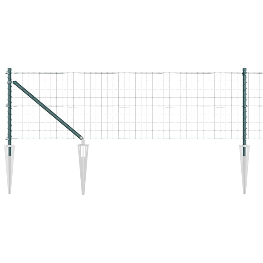 Hek met Paal Groen 0,6 x 10 m Staal en PVC