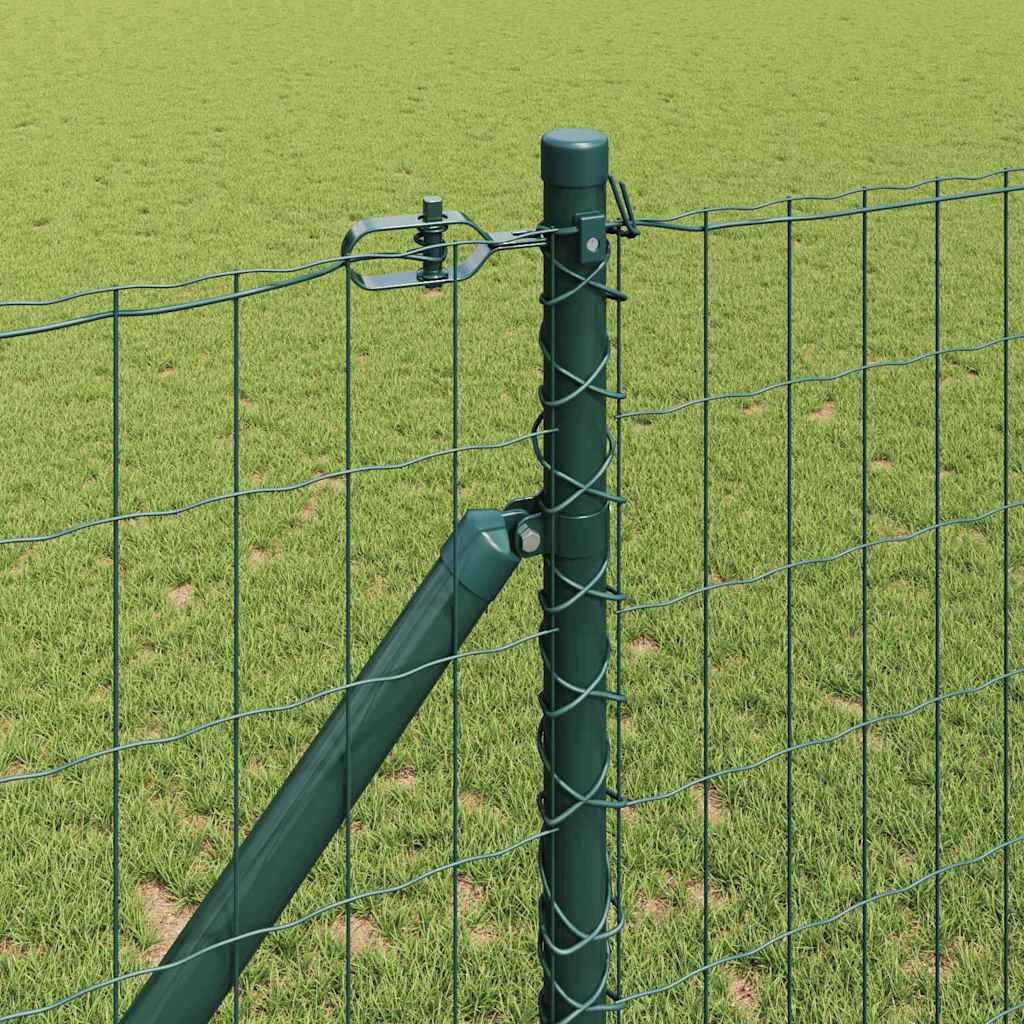Hek met Paal Groen 1 x 10 m Staal en PVC