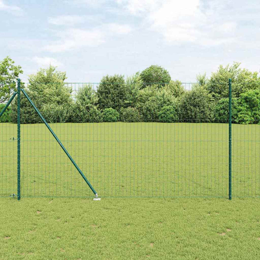 Hek met Paal Groen 1,5 x 10 m Staal en PVC