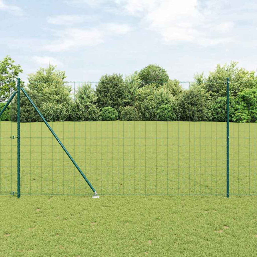 Hek met Paal Groen 1,6 x 10 m Staal en PVC
