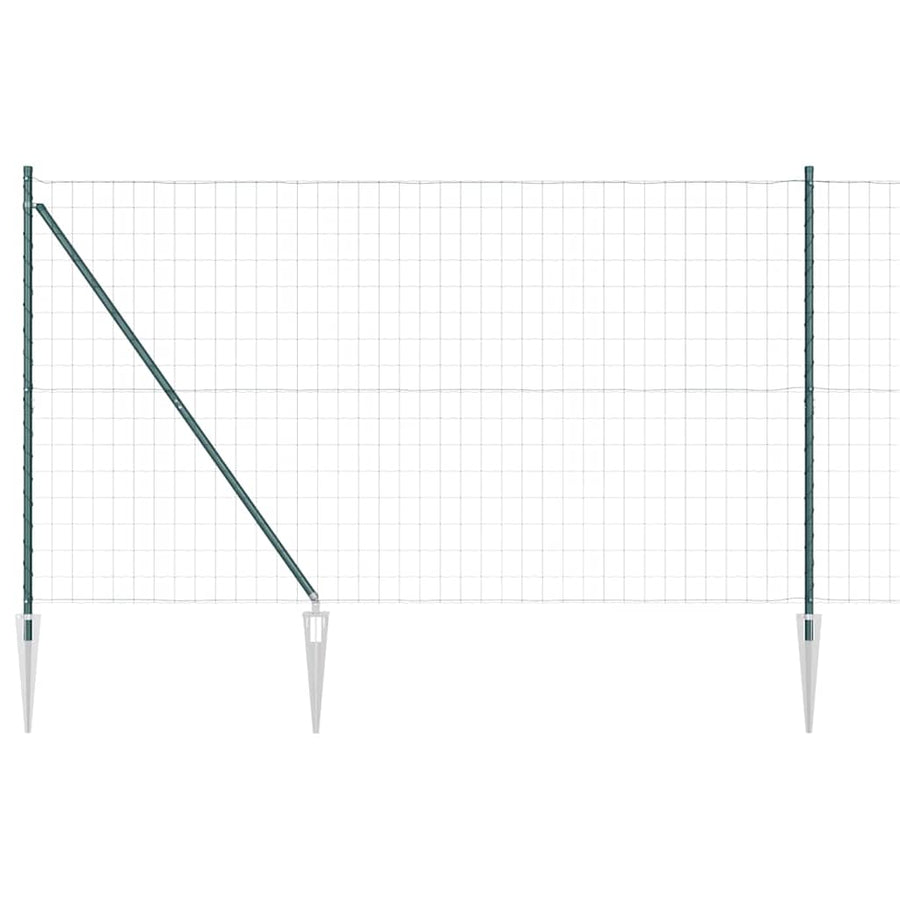 Hek met Paal Groen 1,6 x 10 m Staal en PVC