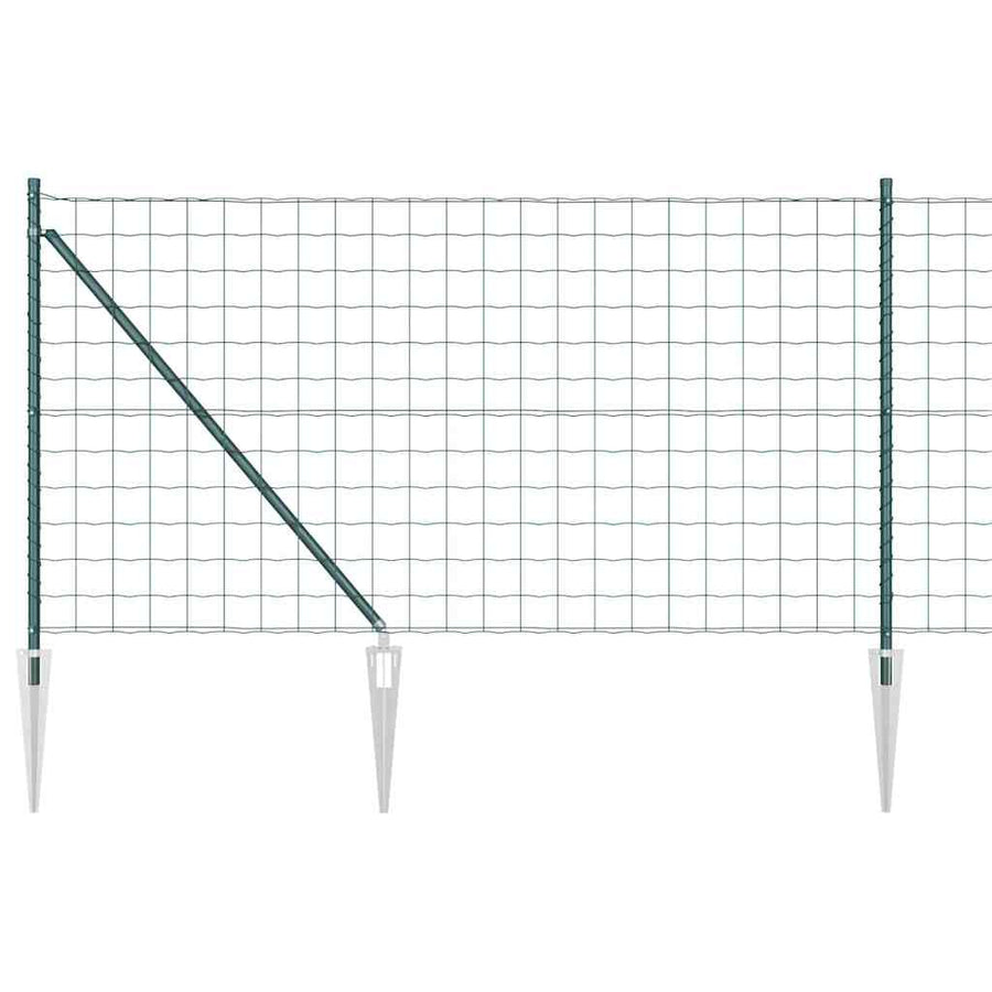 Hek met Paal Groen 1 x 10 m Staal