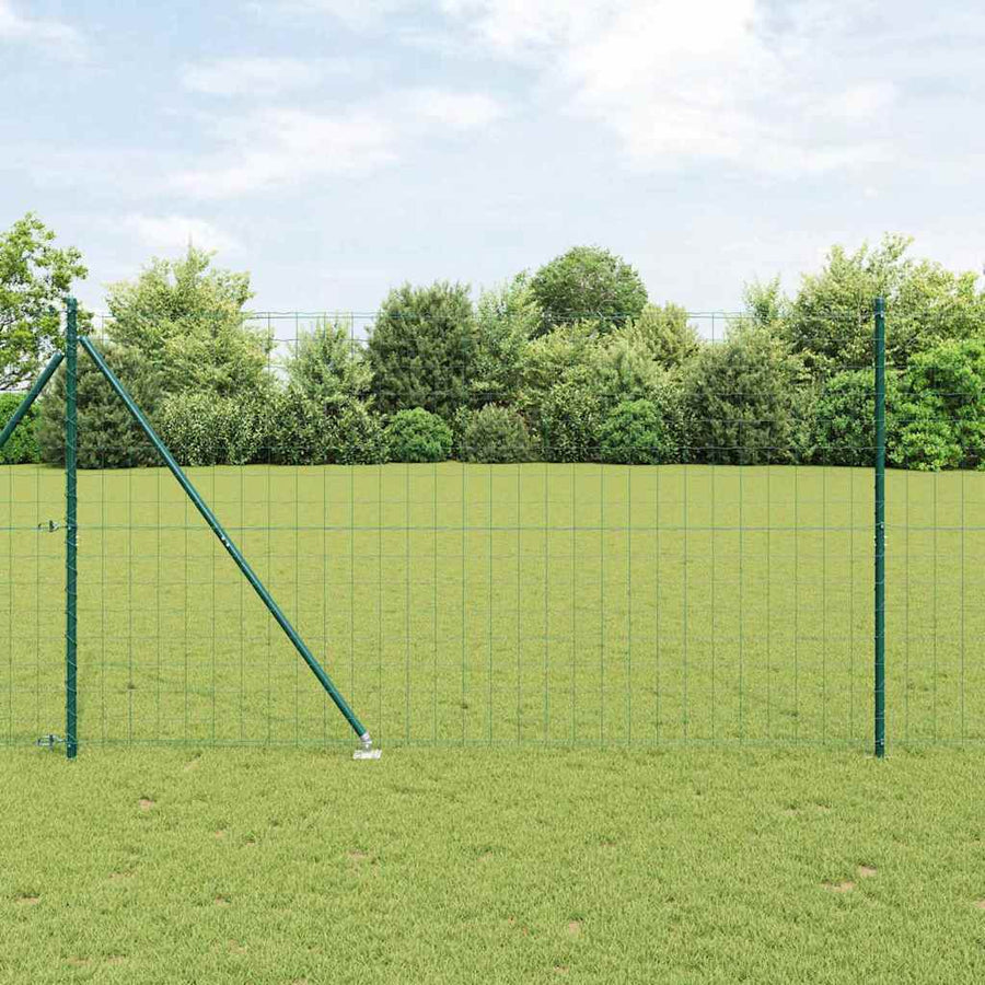 Hek met Paal Groen 1,6 x 10 m Staal en PVC