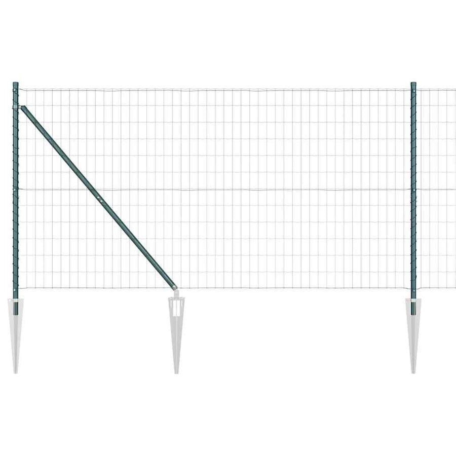 Hek met Paal Groen 1,2 x 25 m Staal en PVC